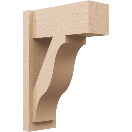 Ekena Millwork 8-in W x 18-in D x 26-in H Funston Block Rough Cedar Woodgrain TimberThane Outlooker, Primed Tan OUTUR080X18X26FST44RCPR